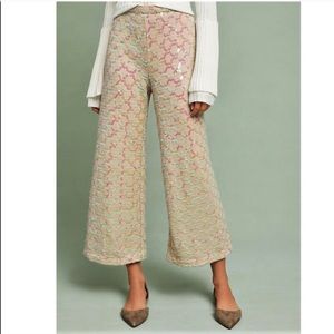 Anthropologie Showstopper Sequin Wide Legs